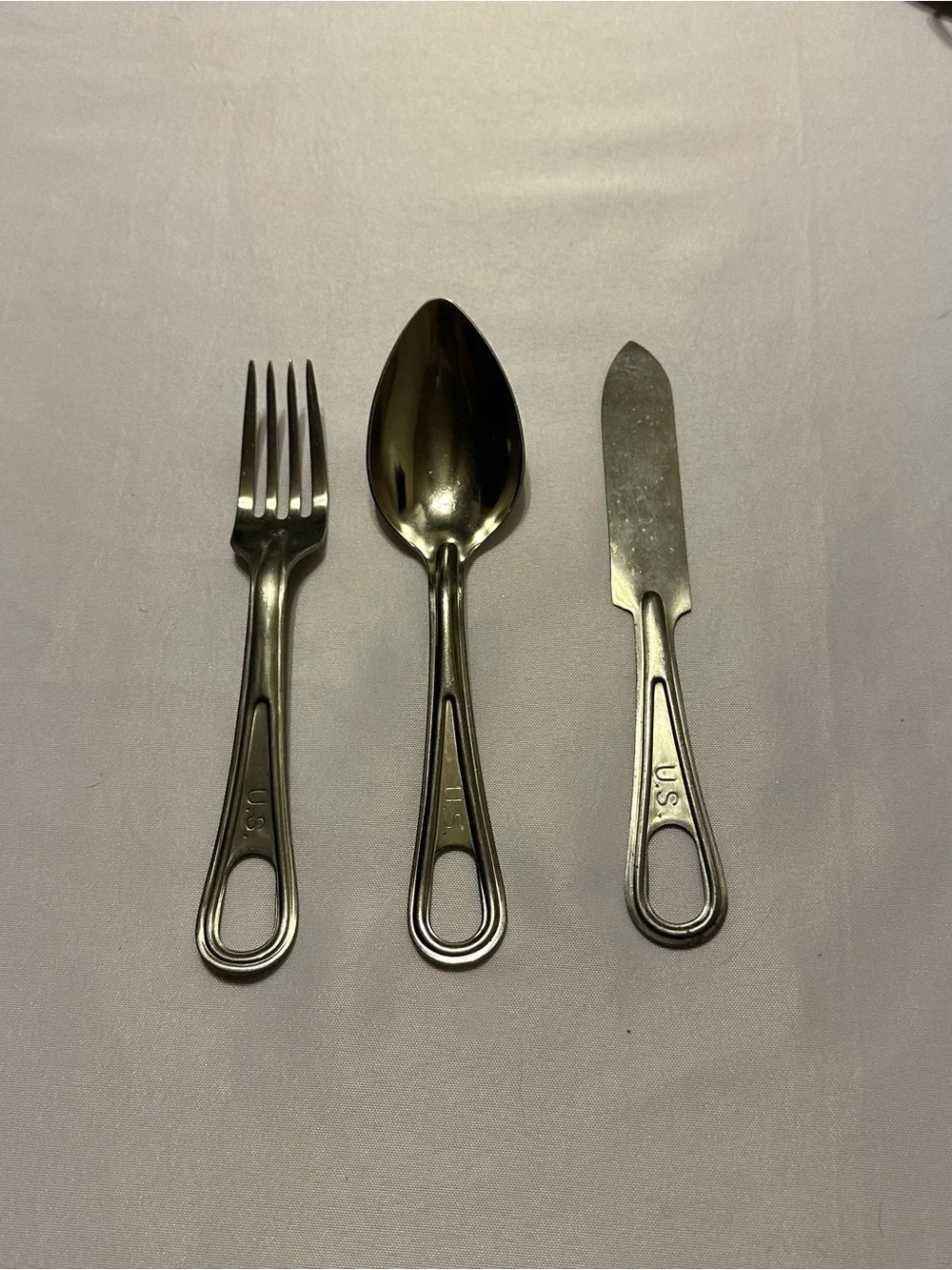Vintage US Military- Regal 1966 Vietnam era Mess Kit with Utensils - Silver